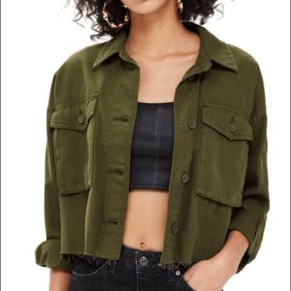 cropped army jacket
